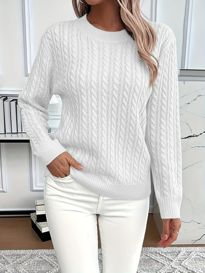 Faye | Cable-Knit Round Neck Sweater