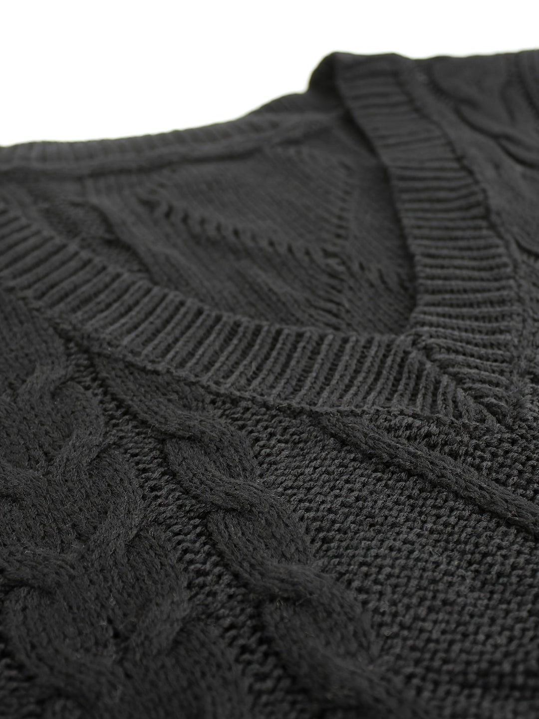 Cora | Cozy Cable-Knit V-Neck Sweater Vest