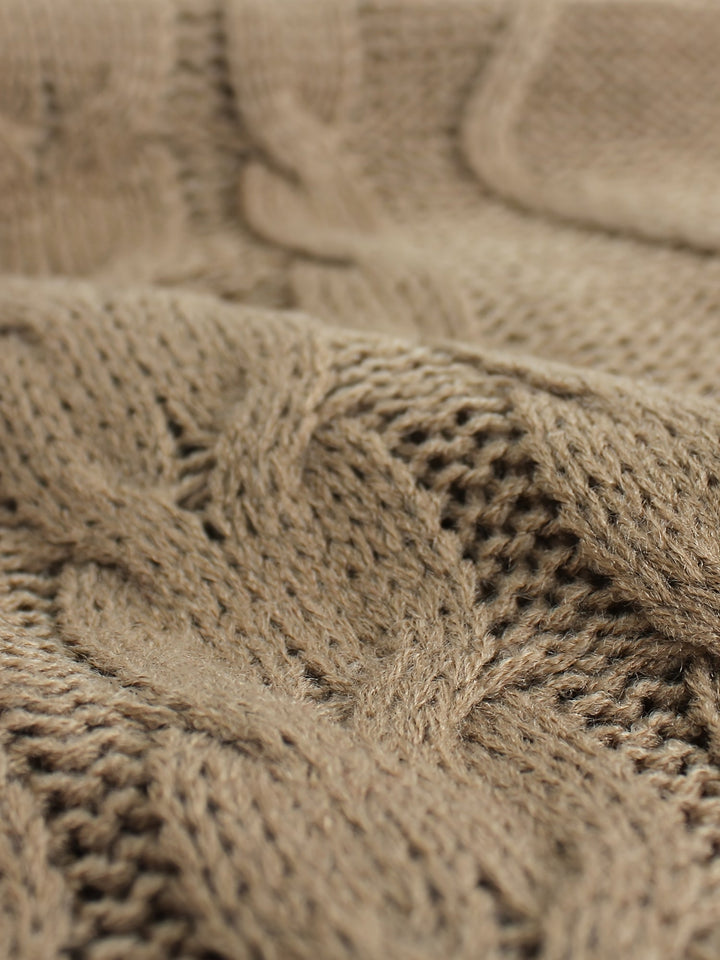 Cora | Cozy Cable-Knit V-Neck Sweater Vest