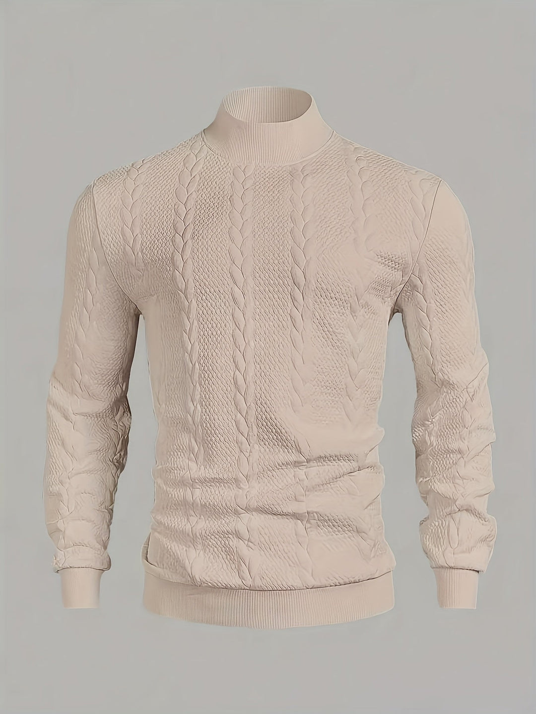 Merritt | Textured High-Neck Sweatshirt