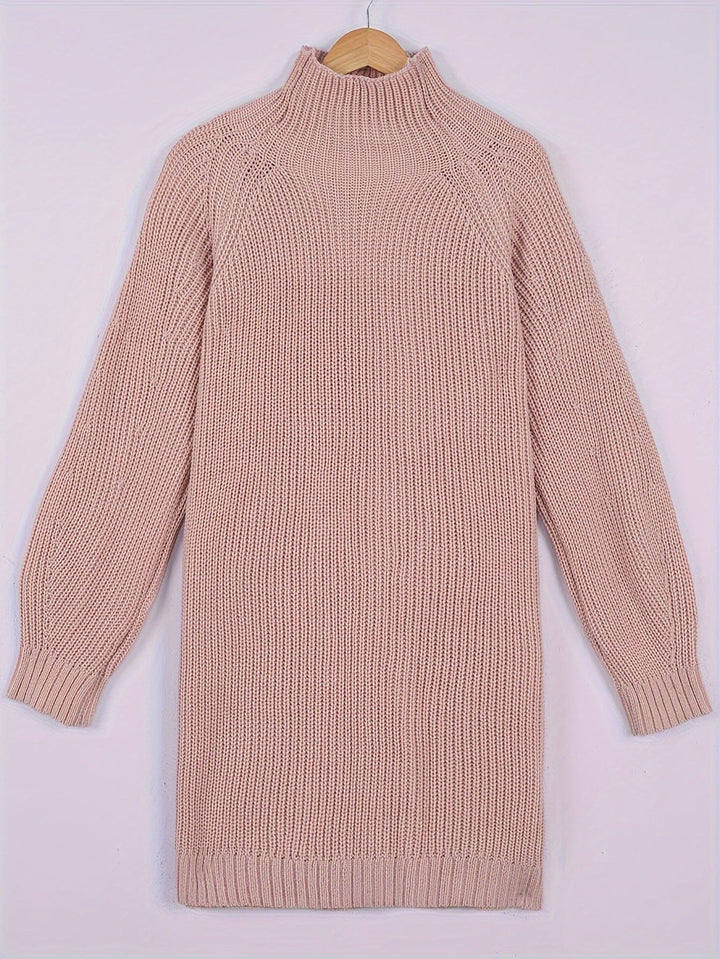 Iris | Relaxed Half-Turtleneck Sweater Dress