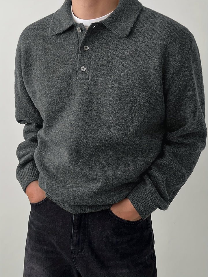 Landon | Refined Polo Collar Sweater