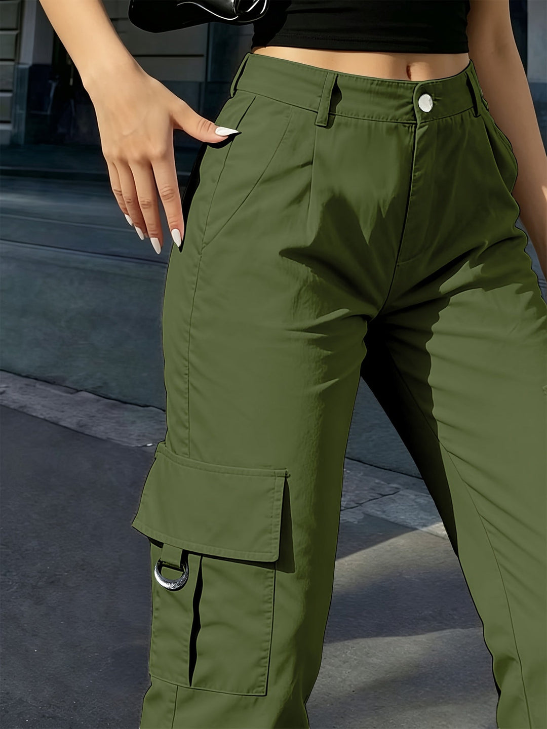 Bonnie | High-Waisted Wide-Leg Cargo Pants