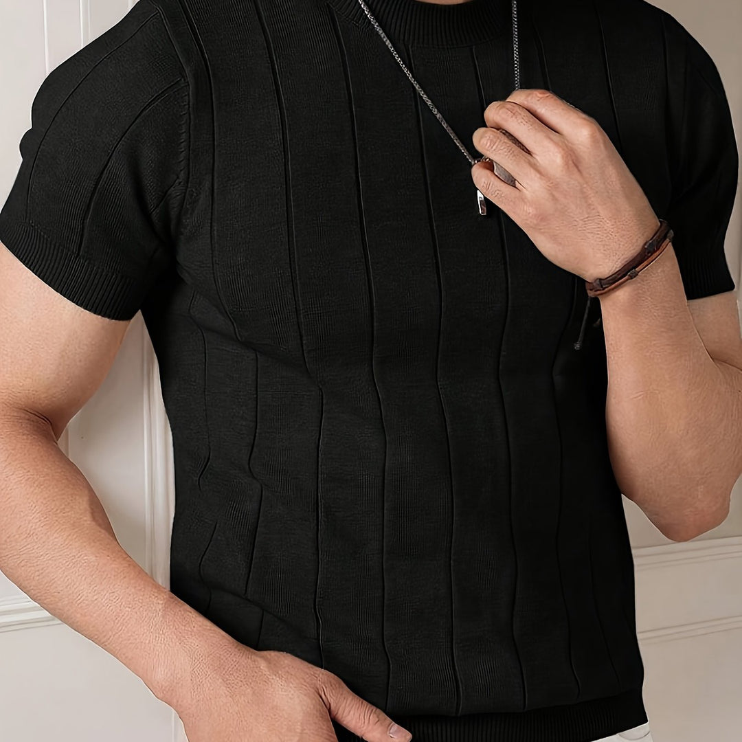 Trevor | Ribbed Short-Sleeve Knit Top