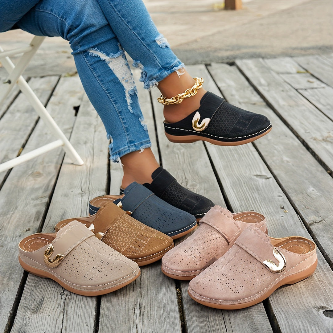 Bernadette | Cushioned Wedge Clogs