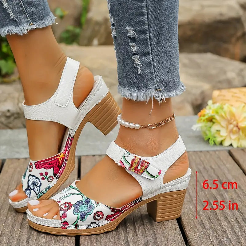 Exmouth | Floral High-heel Sandals