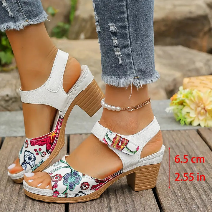 Exmouth | Floral High-heel Sandals