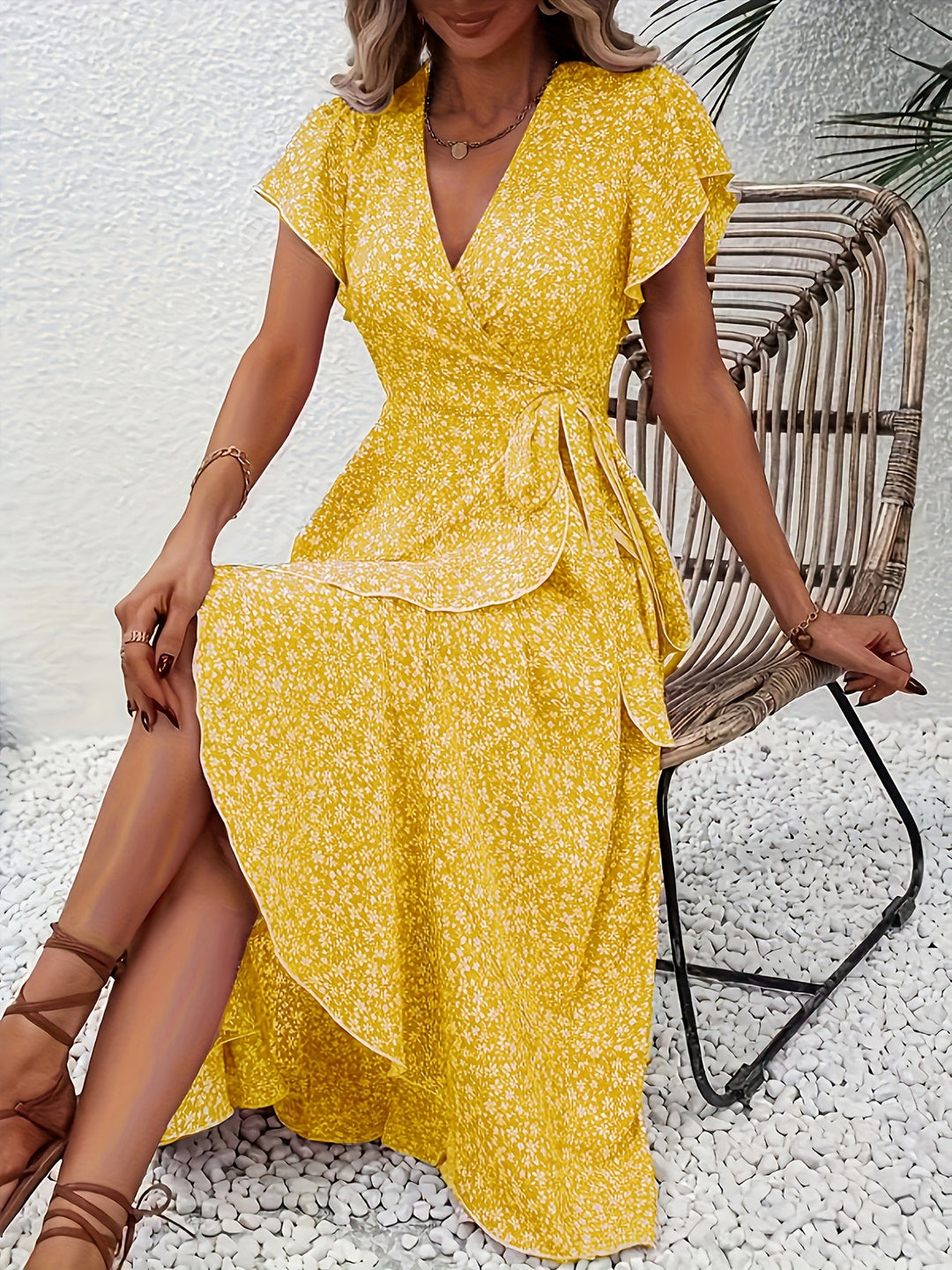 Marlene | Flowing Floral Wrap Dress