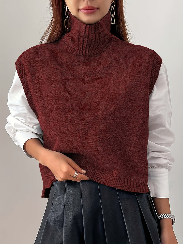 Farrah | High-Neck Sweater Vest