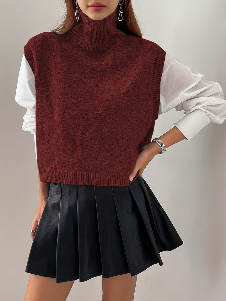 Farrah | High-Neck Sweater Vest