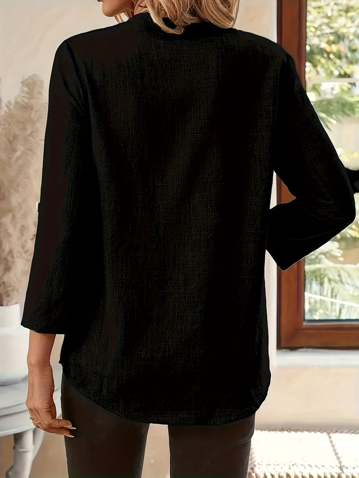 Ophelia | Relaxed V-Neck Blouse