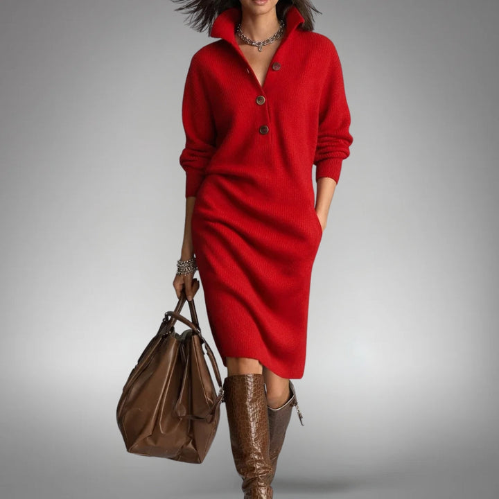 Arabella | Sophisticated High Neck Dress