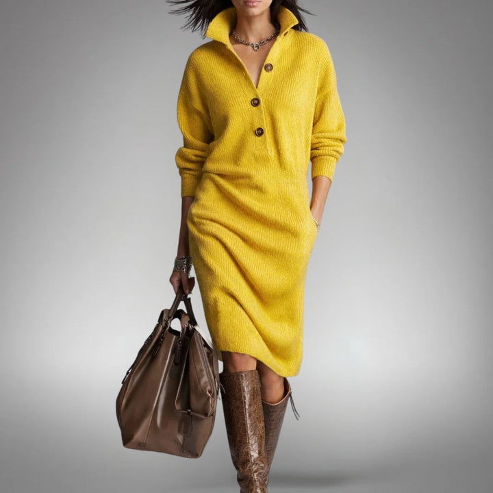 Arabella | Sophisticated High Neck Dress
