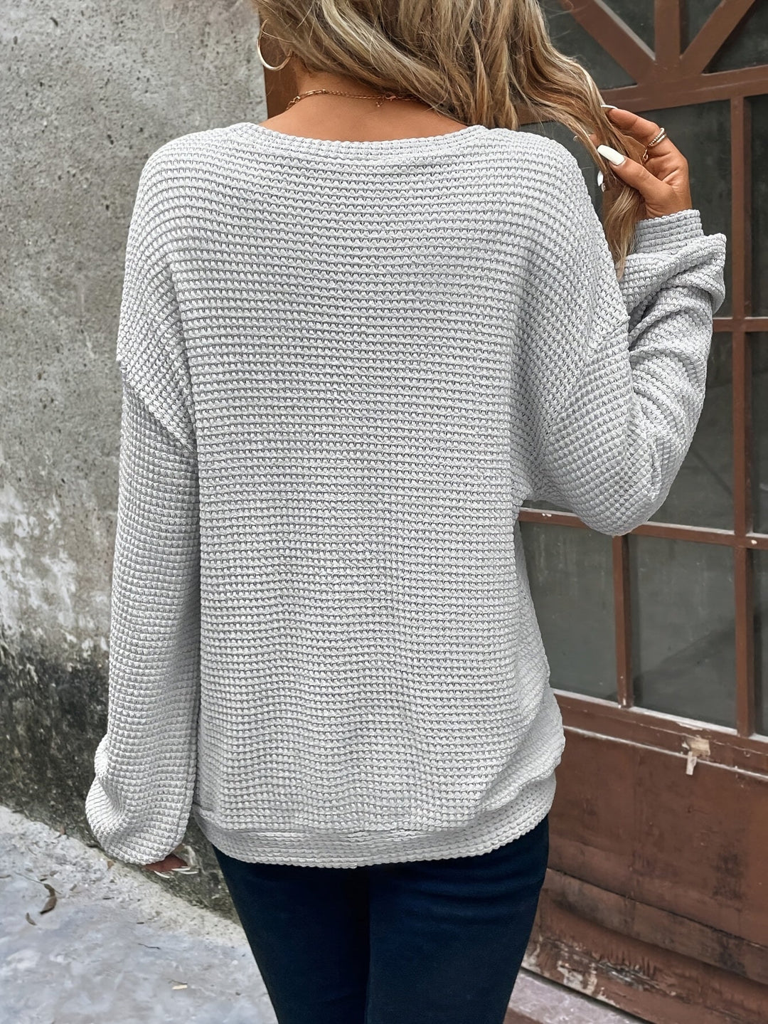 Carly | Relaxed Waffle-Knit Sweater