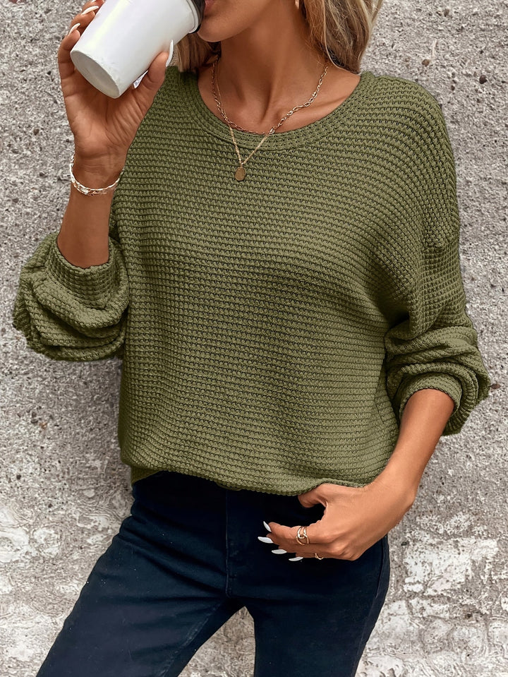 Carly | Relaxed Waffle-Knit Sweater