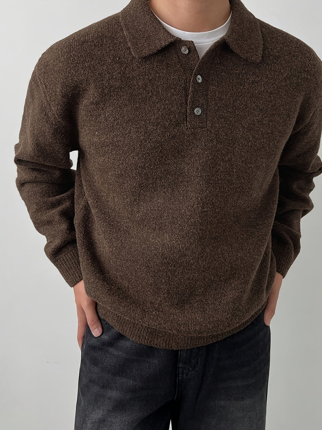 Landon | Refined Polo Collar Sweater