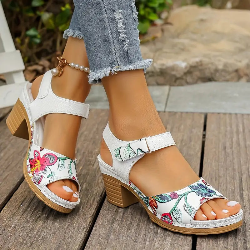 Exmouth | Floral High-heel Sandals