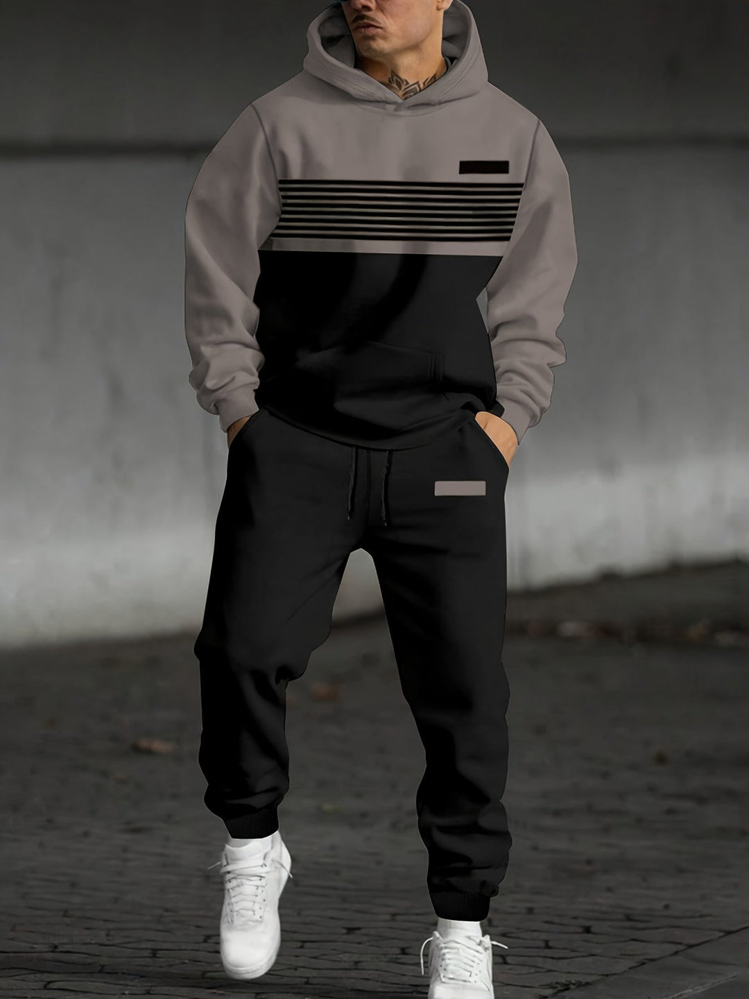 Dominic | Color Block Hooded Sweatshirt