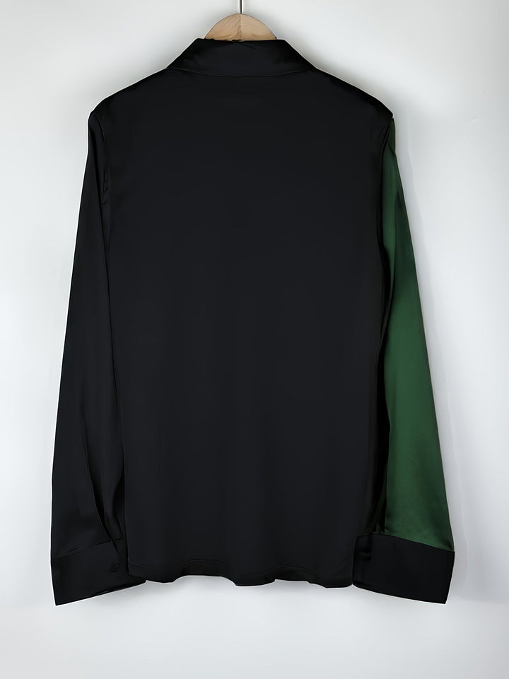 Helene | Refined Color-Block Blouse