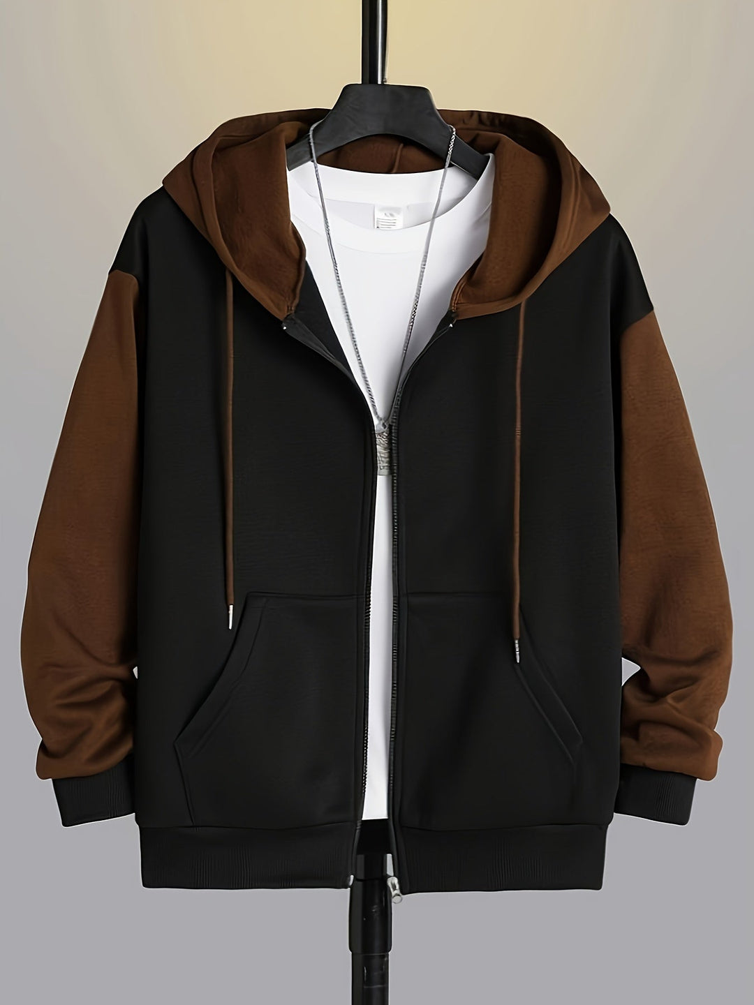 Cedric | Color Block Zip-Up Hoodie