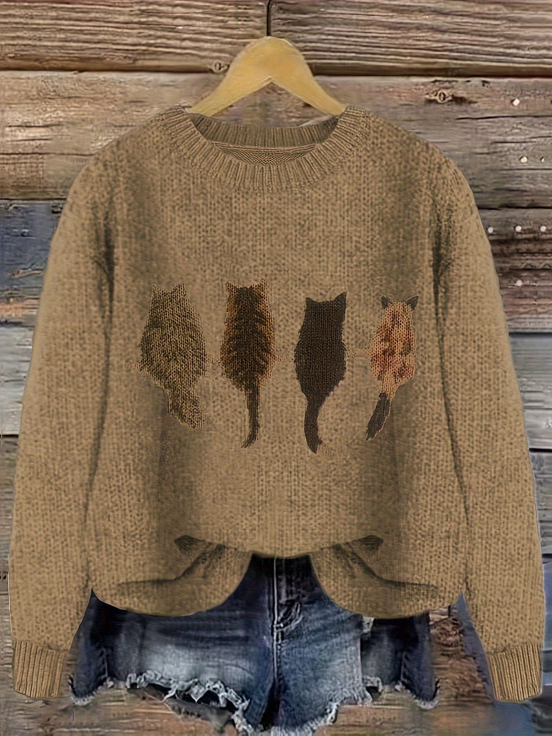 Tamara | Cozy Cat-Print Sweater