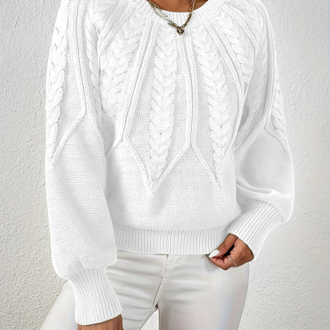 Cassidy | Cable-Knit Round-Neck Sweater