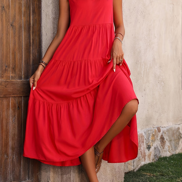 Rosalyn | Tiered Sleeveless Maxi Dress