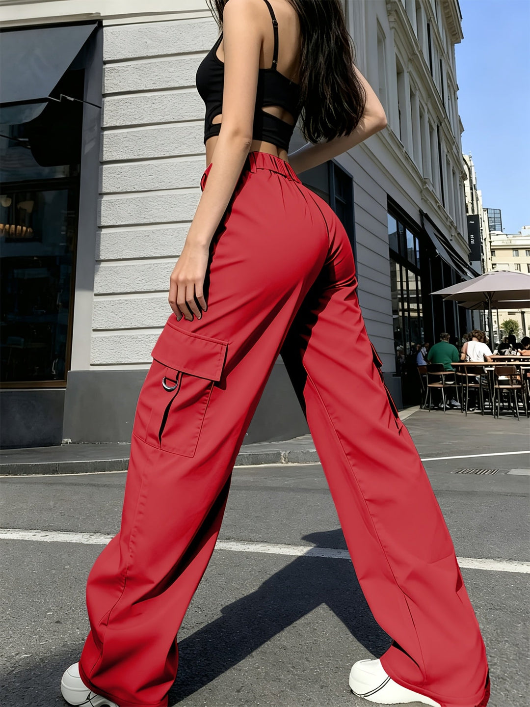Bonnie | High-Waisted Wide-Leg Cargo Pants