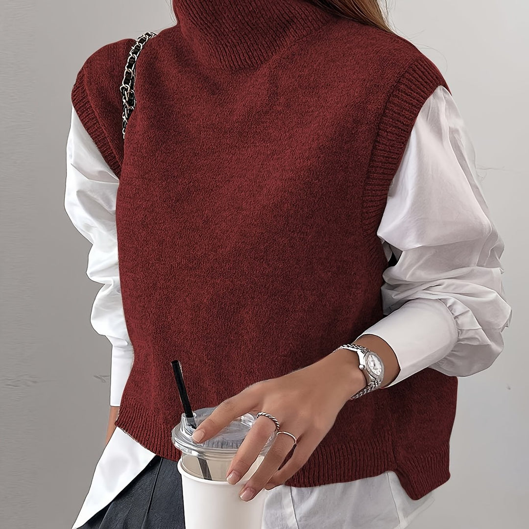 Farrah | High-Neck Sweater Vest