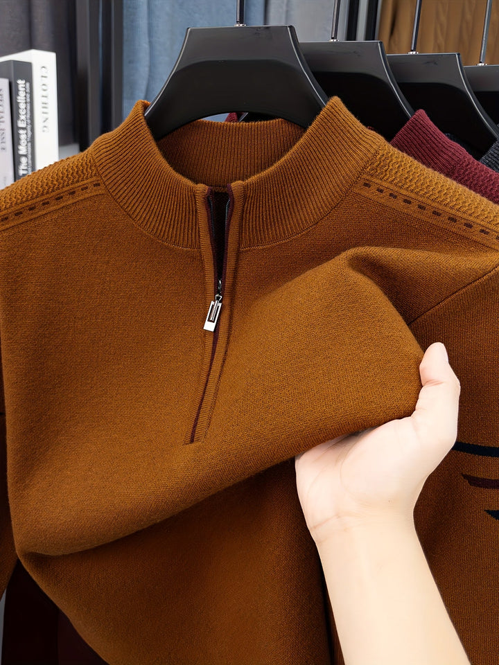 Nathan | Half-Zip Mock Neck Sweater