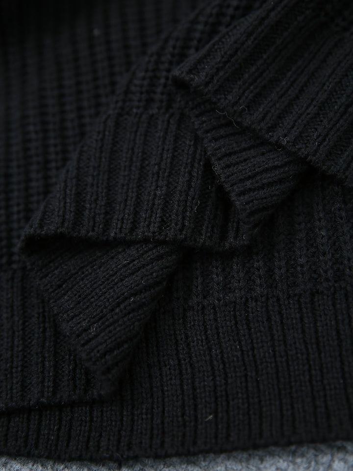 Iris | Relaxed Half-Turtleneck Sweater Dress