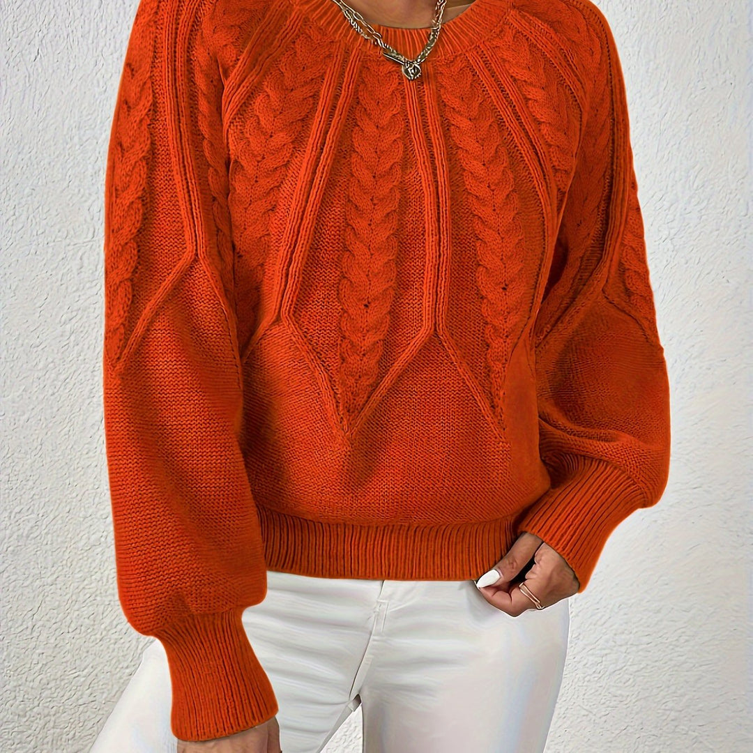 Cassidy | Cable-Knit Round-Neck Sweater