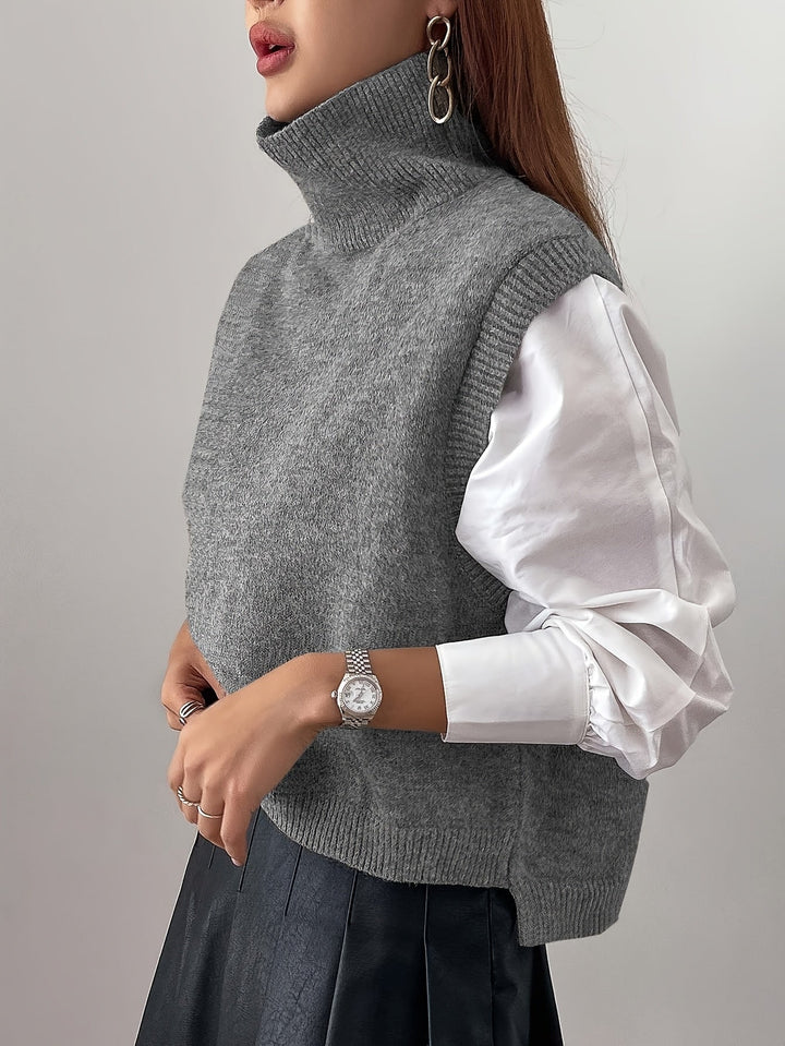 Farrah | High-Neck Sweater Vest