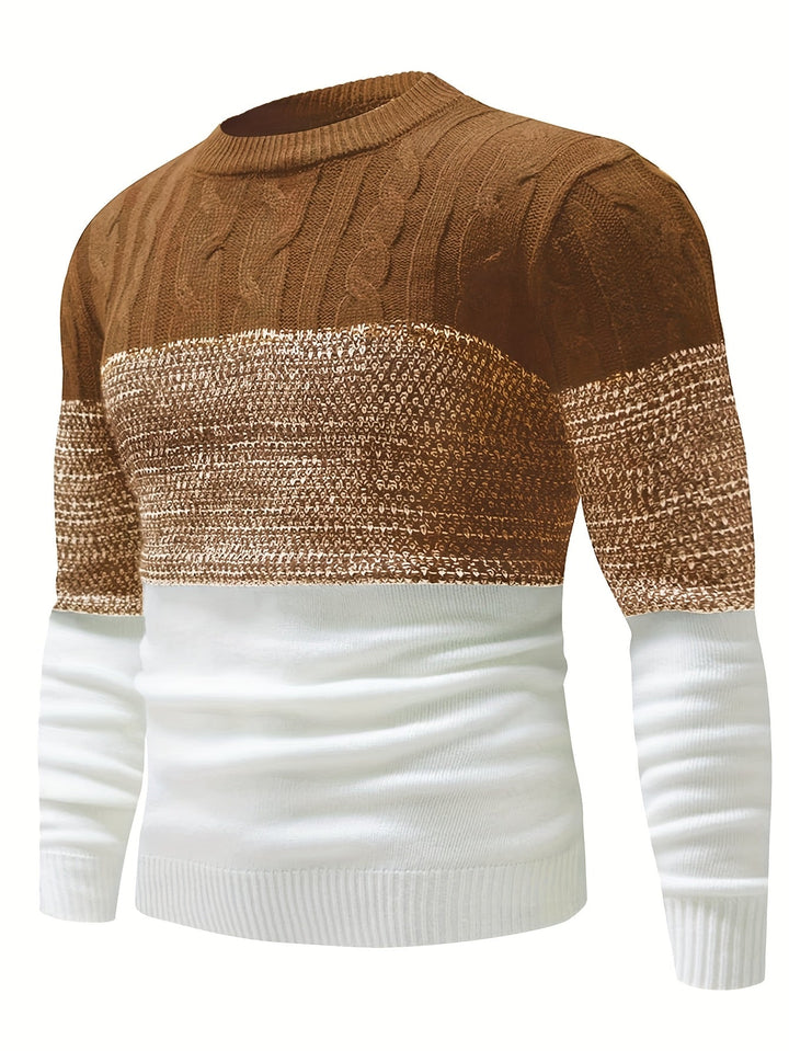 Graham | Color-Block Crew Neck Sweater