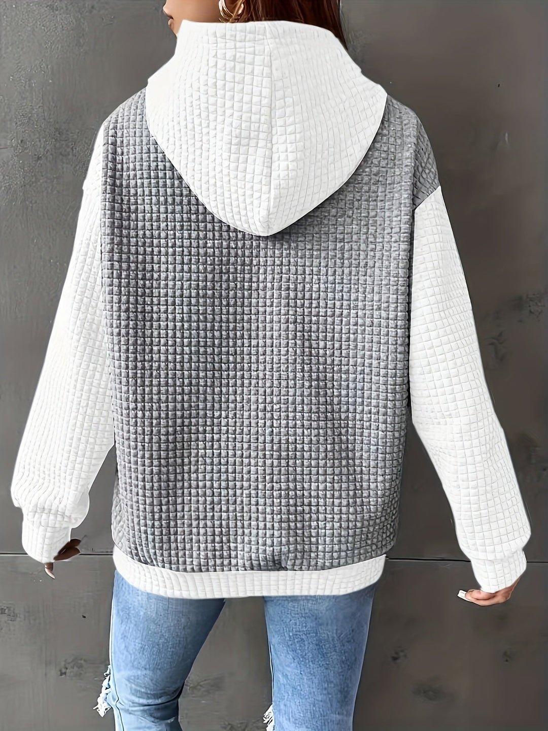 Brenna | Cozy Waffle-Texture Hoodie
