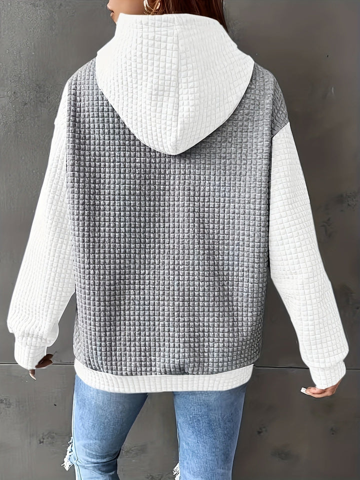 Brenna | Cozy Waffle-Texture Hoodie