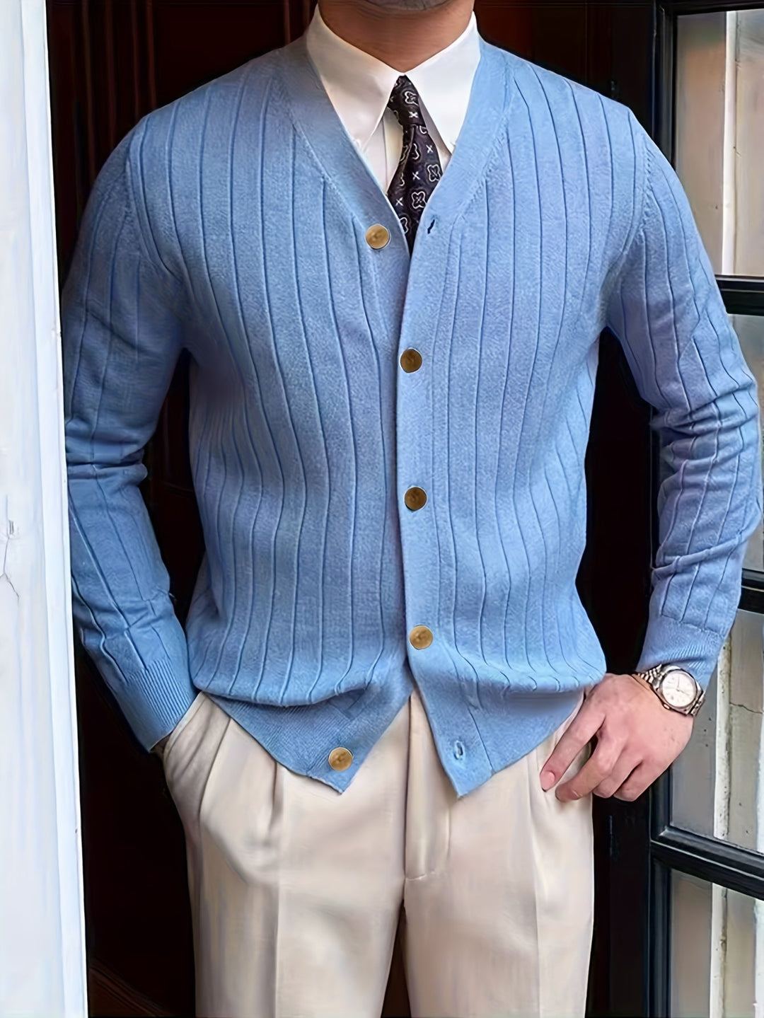 Arthur | Ribbed Button-Up Cardigan