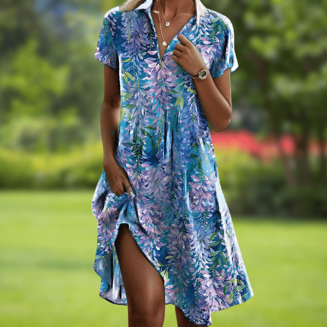 Fallon | Stylish V-Neck Elegant Dress