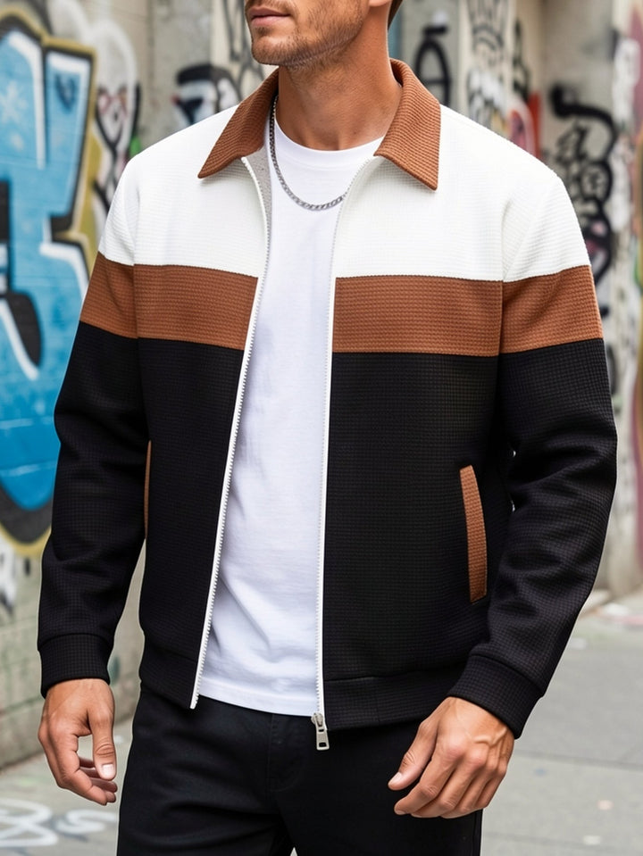Cameron | Color-Block Zip-Up Jacket