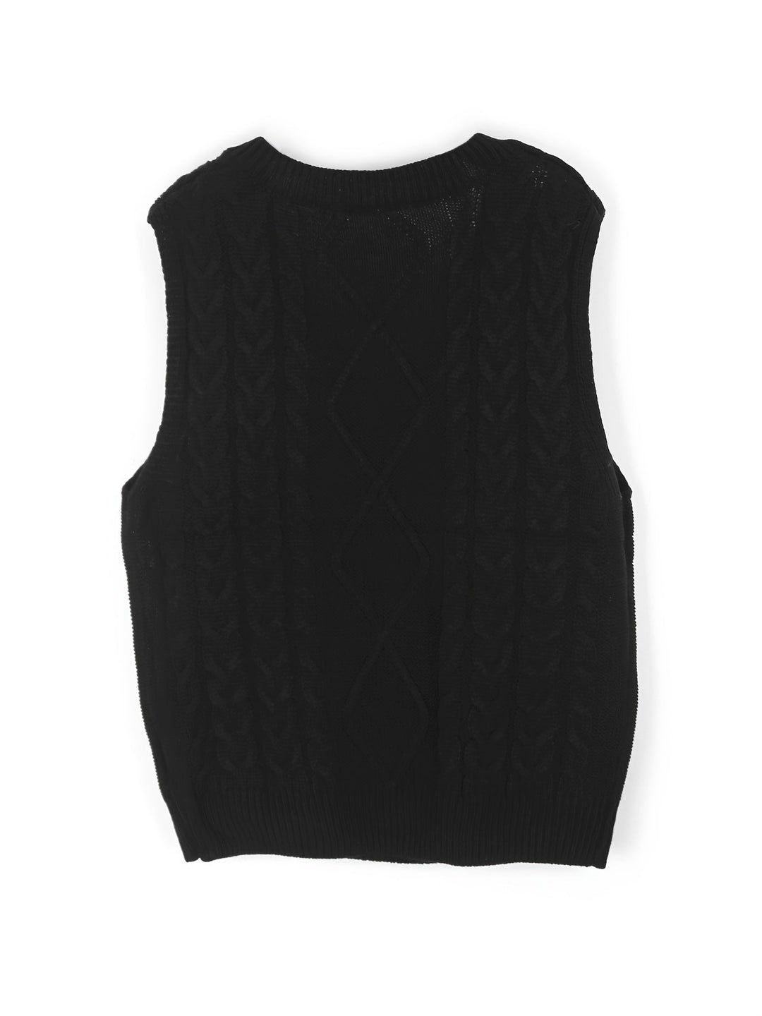 Cora | Cozy Cable-Knit V-Neck Sweater Vest