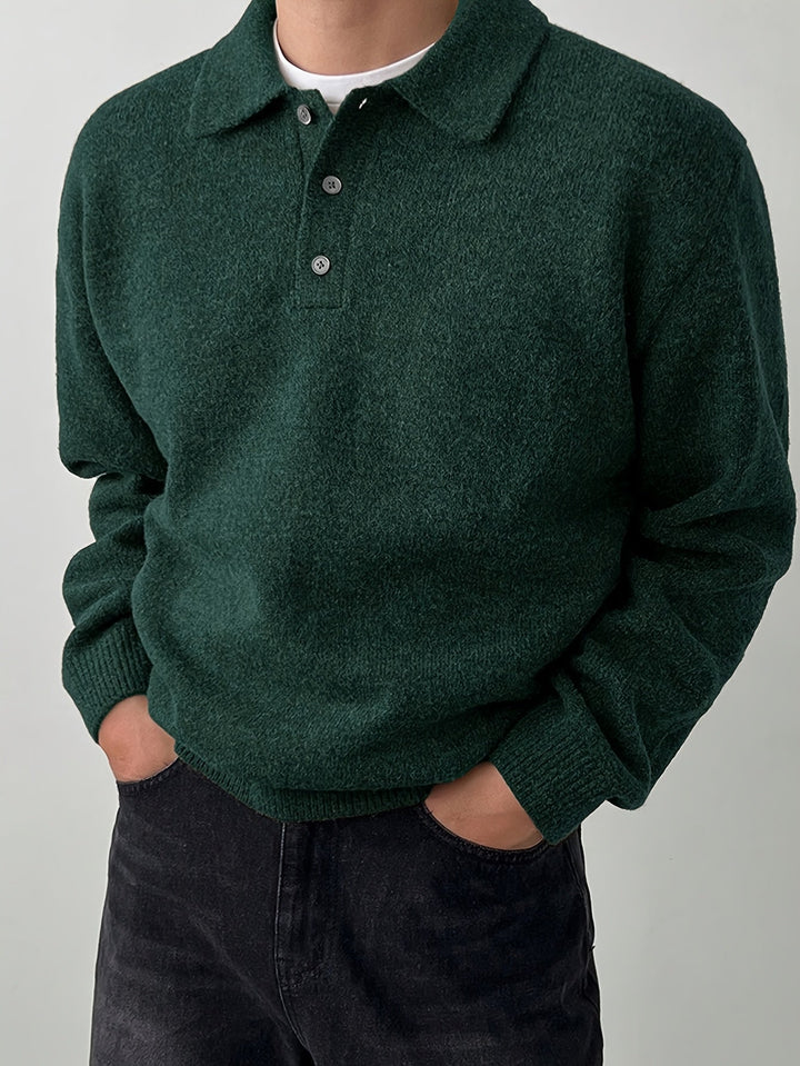Landon | Refined Polo Collar Sweater