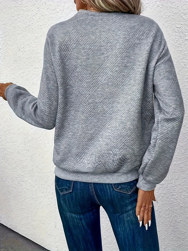 Nadine | Asymmetrical Button-Neck Sweater