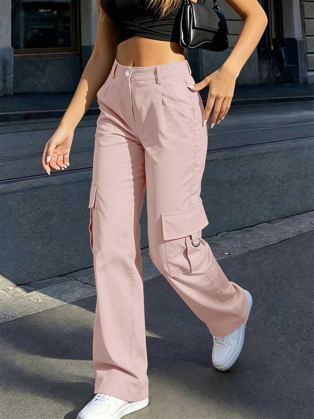 Bonnie | High-Waisted Wide-Leg Cargo Pants