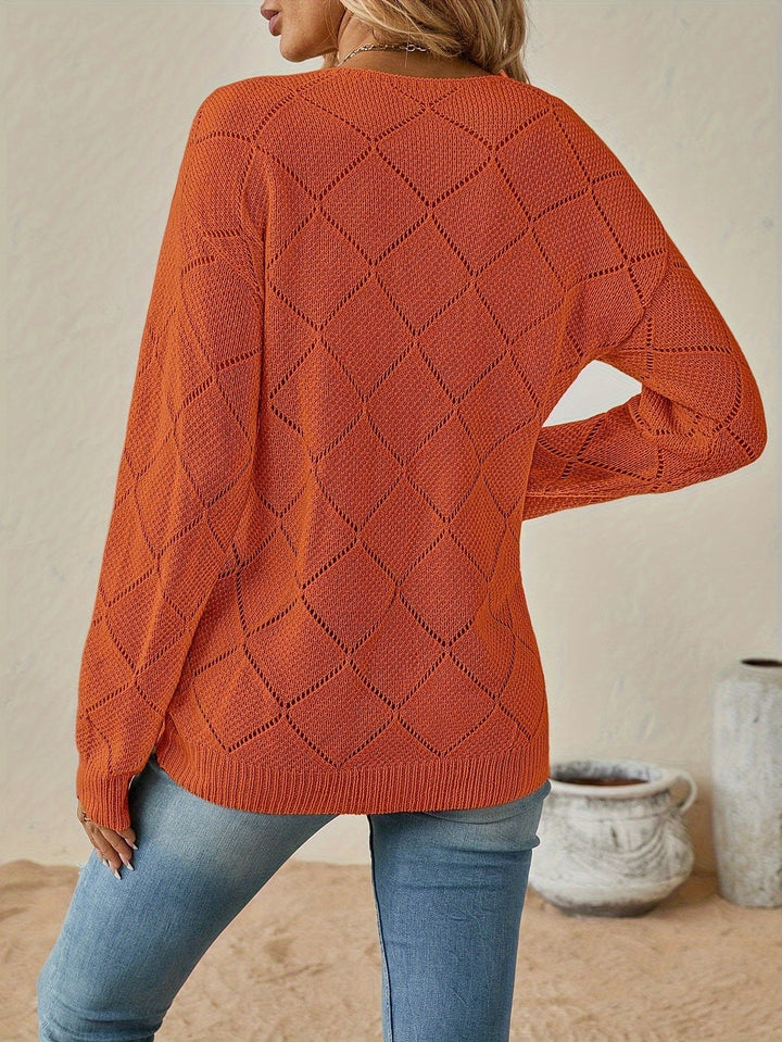 Camryn | Openwork V-Neck Sweater