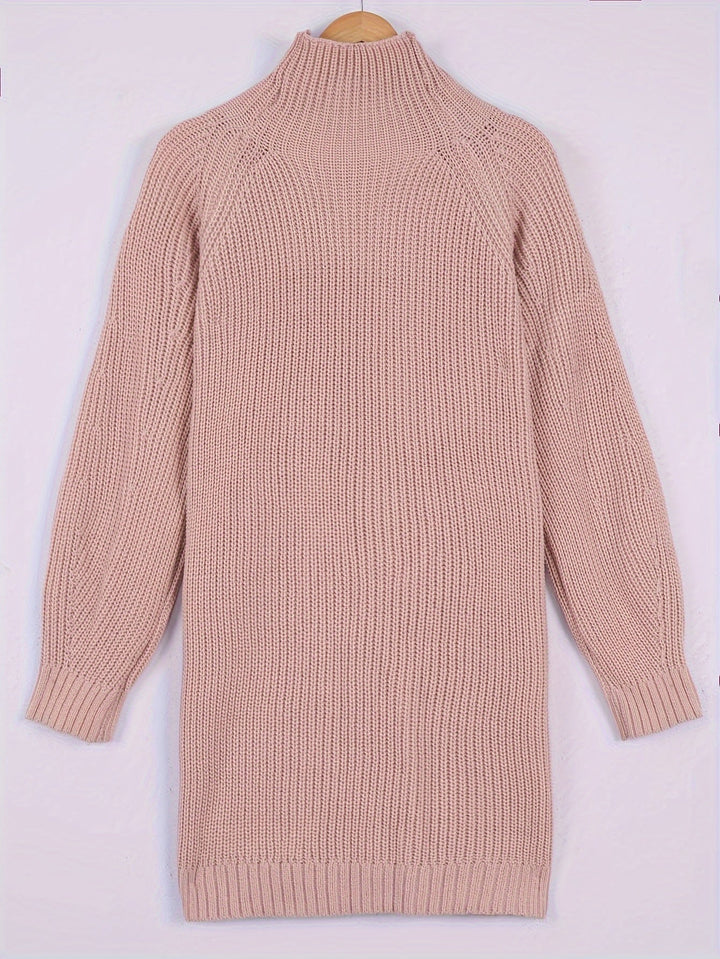 Iris | Relaxed Half-Turtleneck Sweater Dress