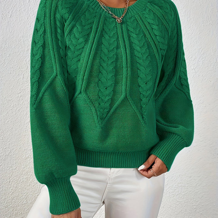 Cassidy | Cable-Knit Round-Neck Sweater