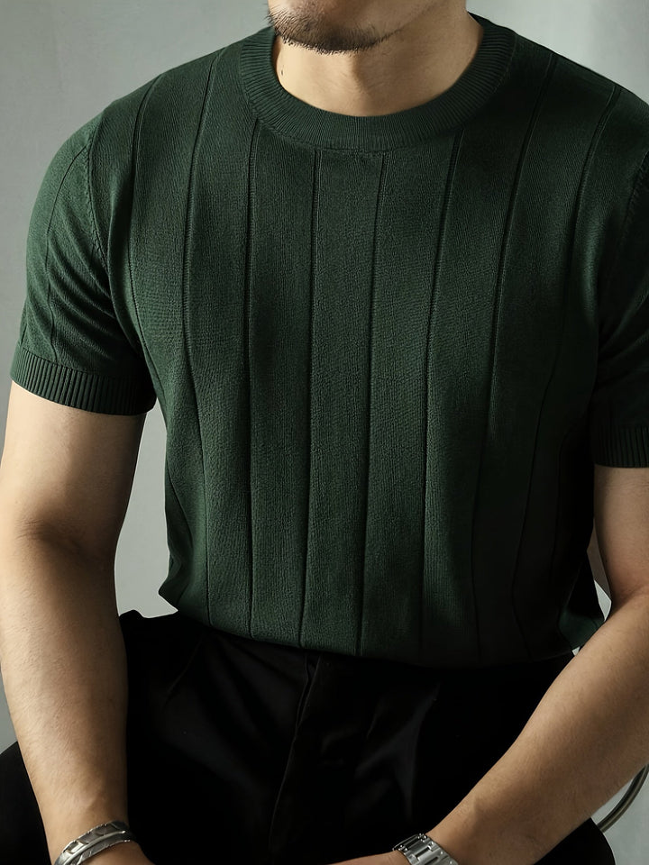 Trevor | Ribbed Short-Sleeve Knit Top
