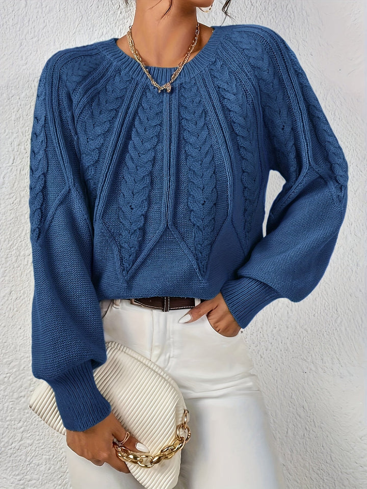 Cassidy | Cable-Knit Round-Neck Sweater