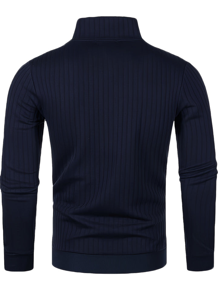 Thatcher | Ribbed Quarter-Zip Sweater