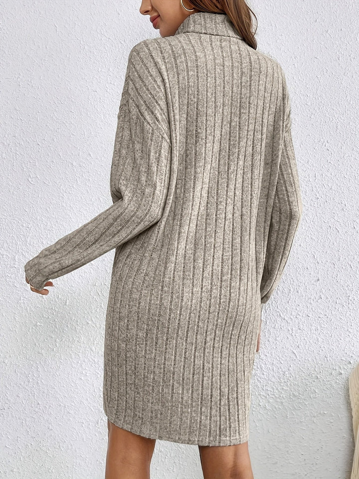 Florence | Ribbed Turtleneck Sweater Dress